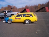 Yellow & Blue Vega Wagon, photo by Ken Sensi