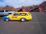 Yellow & Blue Vega Wagon, photo by Ken Sensi